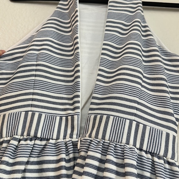 NWOT Banana Republic striped blue and white midi dress - Picture 6 of 6